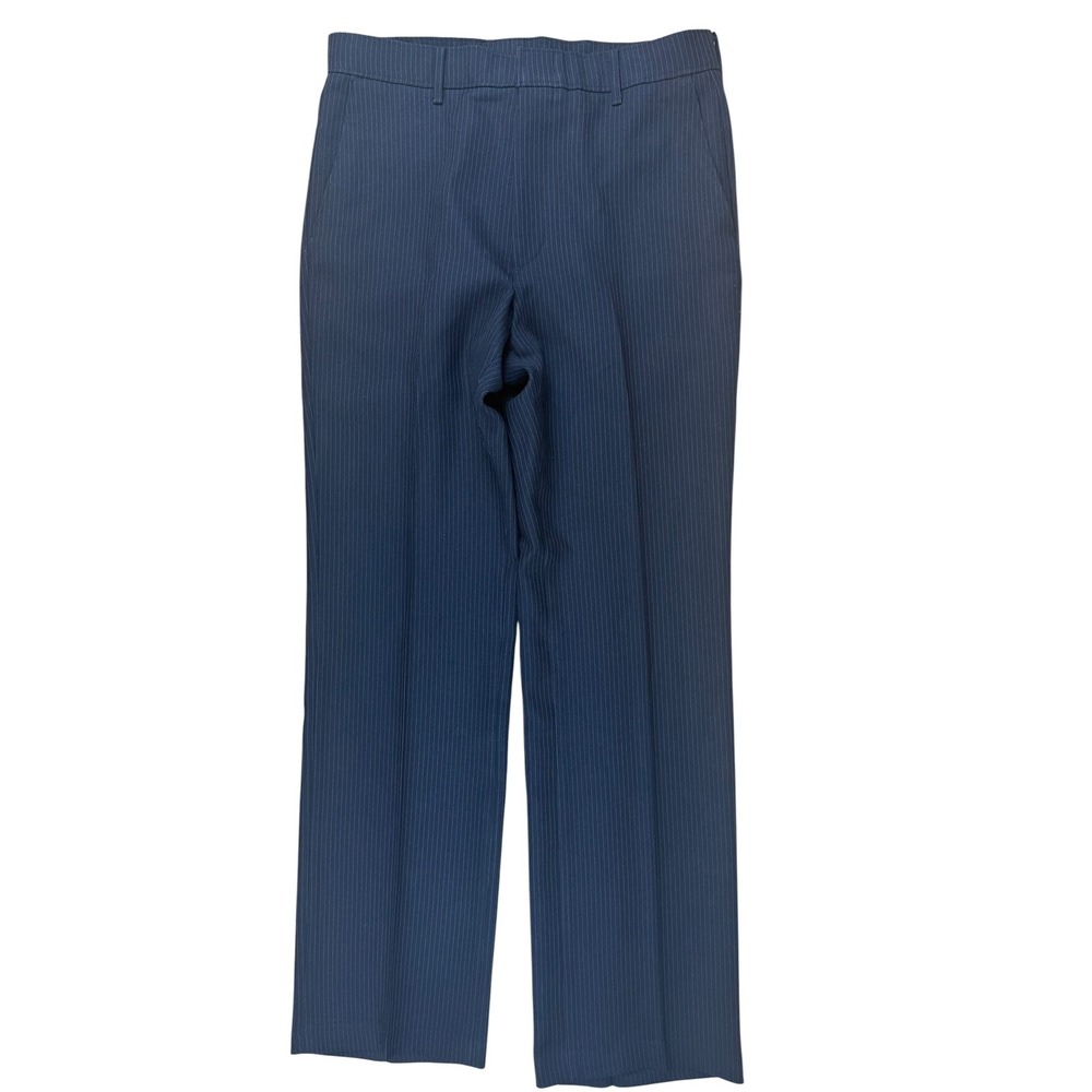 Vintage Levi's Action Slacks 32x31 Navy Pinstripe Talon USA Pants